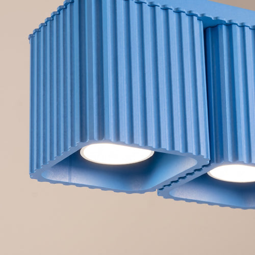 Sollux Lighting Plafondlamp RIFF 2 azuurblauw GU10 - 20,5x10x12cm