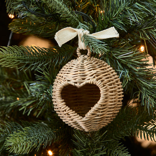 Rivièra Maison RR Love Bauble Ornament Dia 11 - Rattan Pitriet - Naturel - vtwonen shop