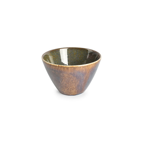 Bonbistro - Kom 12xH7,5cm conisch groen Cirro - Set van 6