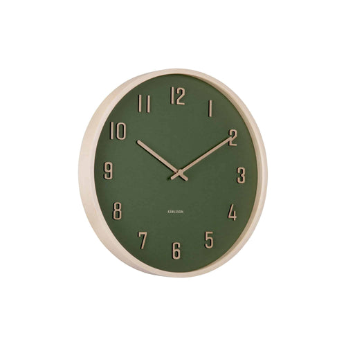 Karlsson wandklok Nervadura - groen - Ø40.8cm