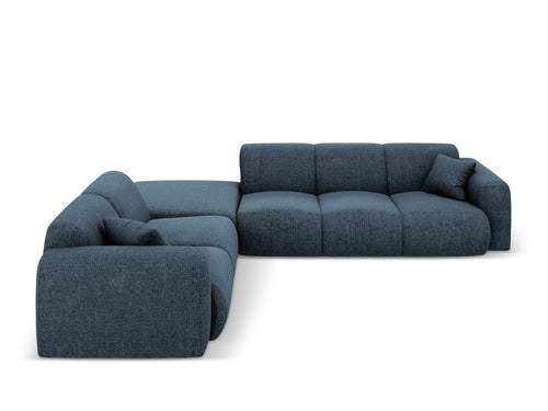 Cosmopolitan Design linker hoekbank Nolio 4-zits, chenille, koningsblauw - 250x315x72cm