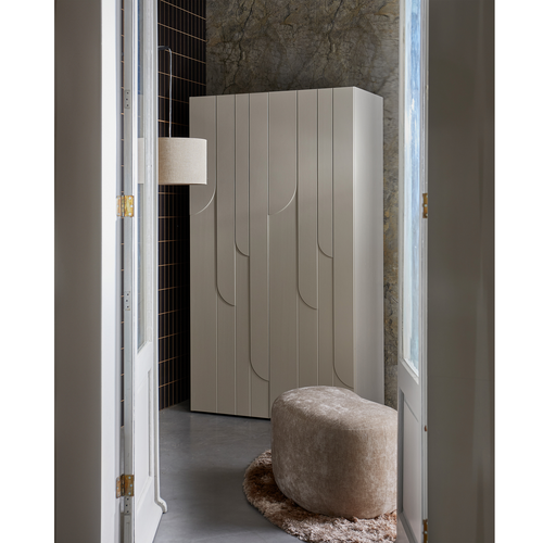 WOOOD poef Popular - Polyester - Naturel - 43x73x49 - vtwonen shop