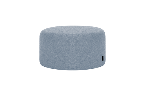noo.ma Folk Pouf Low - Baby Blue Wool