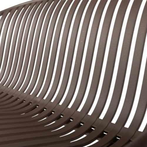 WOOOD bank 2-zits Bruce - Polypropeen/Metaal - Paars/Bruin - 74x131x74