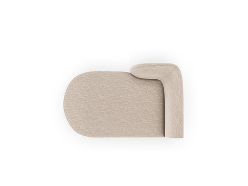 Micadoni linker meridiaan Miley chenille, beige - 156x90x70cm