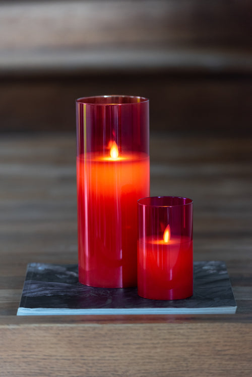 J-Line lamp Blinkend - glas - rood - large  - LED lichtjes - vtwonen shop