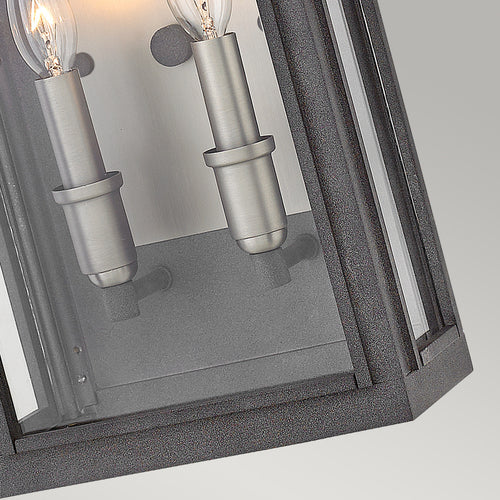 Sutcliffe Hinkley Outdoor 2-lichts wandlantaarn verouderd zink IP44