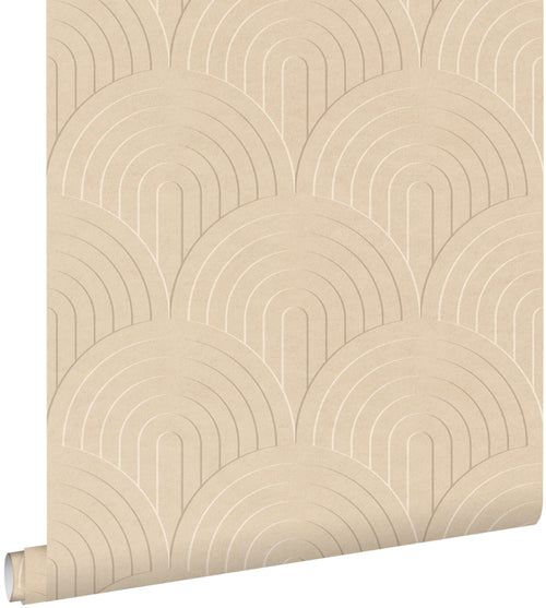 ESTAhome behang 3D-motief warm beige - 50 x 900 cm - 131107 - vtwonen shop