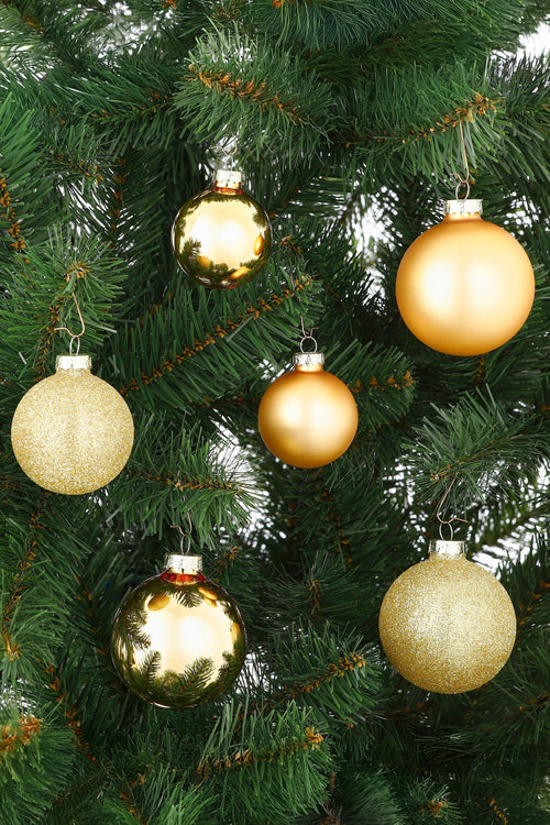 Mica Decorations Kerstballen Set - 42 Stuks - Ø7 cm - Glas - Goud