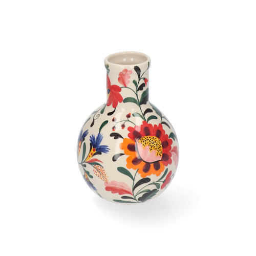 Return to Sender Vaas 15 cm Bed of flowers handgeschilderd ronde vorm