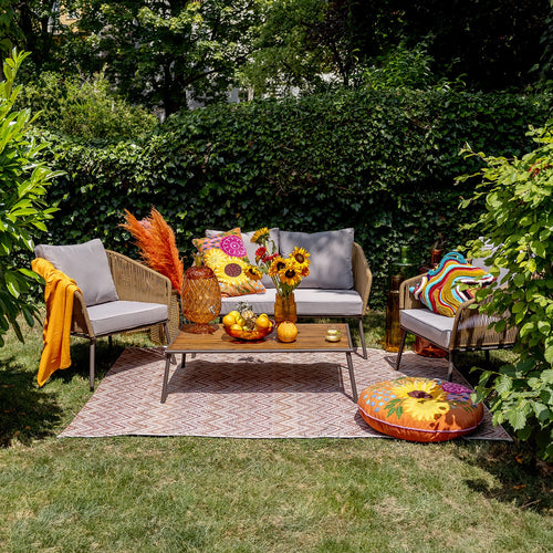 Kare Design Vloerkleed Zigzag rood 230x160cm