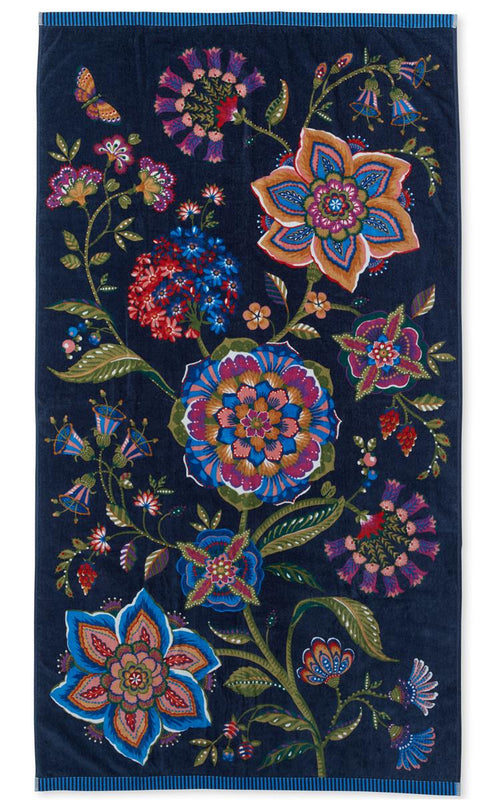 Pip Studio strandlaken Viva la Vida Beachtowel - 100x180 cm - donker blauw - vtwonen shop