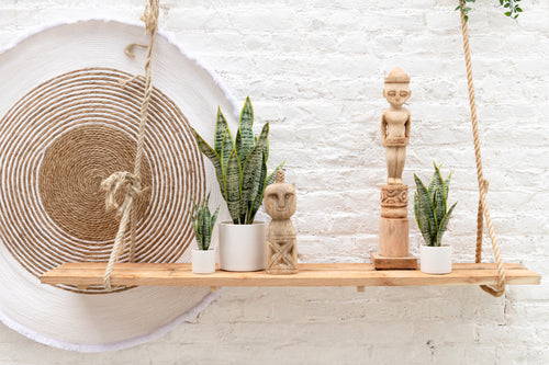 J-Line plant Sansevieria in pot - kunststof - groen - large - vtwonen shop