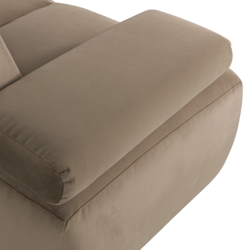 WOOOD 1,5-zits bank arm links Mojo - Velvet - Khaki - 74x164x97