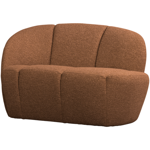 WOOOD 2-zits bankje links Mojo - Polyester - Roestbruin Melange - vtwonen shop