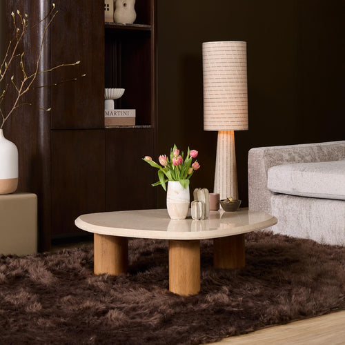Starfurn Salontafel Nuvé - Organisch Hout/Marmer - 100x90x30cm