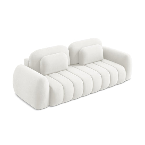 LaMiaSofa 3-zits slaapbank Ginosa - bouclé - wit - 266x121x95