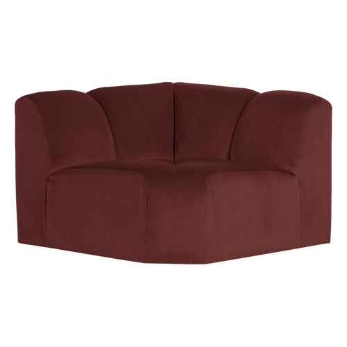 WOOOD hoekelement recht Mojo - Velvet - Kastanjebruin - 74x105x105