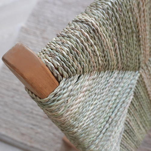 MÔMÉ Lounge Fauteuil Zola - bruin/naturel - walnoothout - 60 x 60 x 73 cm - Boho Chic - vtwonen shop