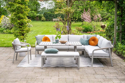 Monti lounge-diningset - 5-dlg. - taupe - rope grey sand - valley sand