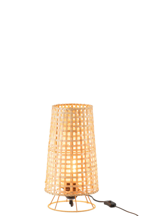 J-Line tafellamp Lena - rotan - naturel