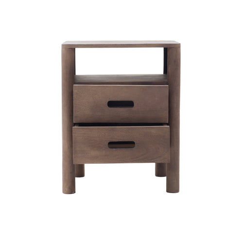 Giga Meubel Nachtkastje Doria - Naturel - Mangohout - 45x38x57cm - vtwonen shop