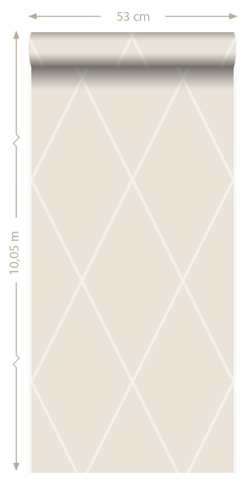 Origin Wallcoverings behang ruiten beige - 53 cm x 10,05 m - 345719 - vtwonen shop