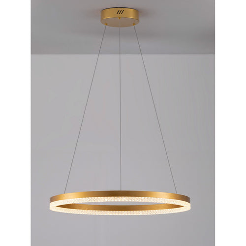 Nova Luce ADRIA Geïntegreerde LED-hanglamp in messing goud met Triac-technologie, dimbaar, 32W, 1920lm, 3000K