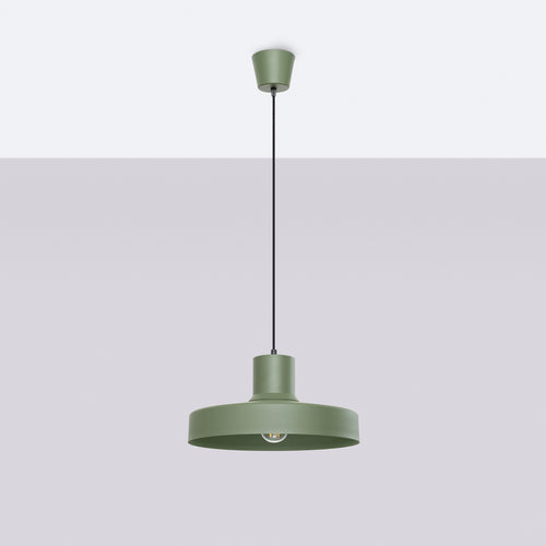 Sollux Lighting Hanglamp BILO olijfgroen - 35x35x120cm