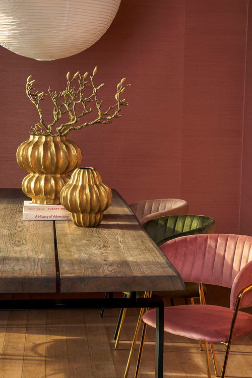 Mica Decorations Altea Vaas - H28 x Ø25 cm - Keramiek - Goud