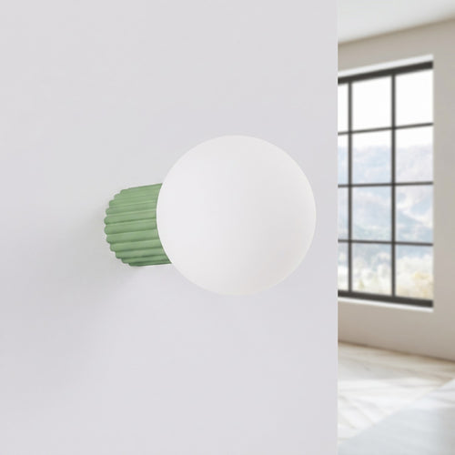 Sollux Lighting Wandlamp HALO salie IP44 - 12x17x12cm