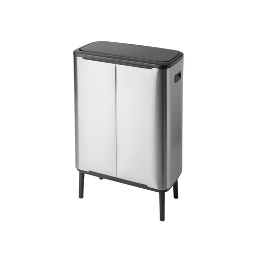 Brabantia Bo Touch Bin Hi, met 2 binnenemmers, 2 x 30 liter - Matt Steel Fingerprint Proof