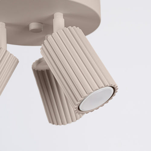 Sollux Lighting Plafondlamp KARBON 3P taupe - 19,5x19,5x18cm