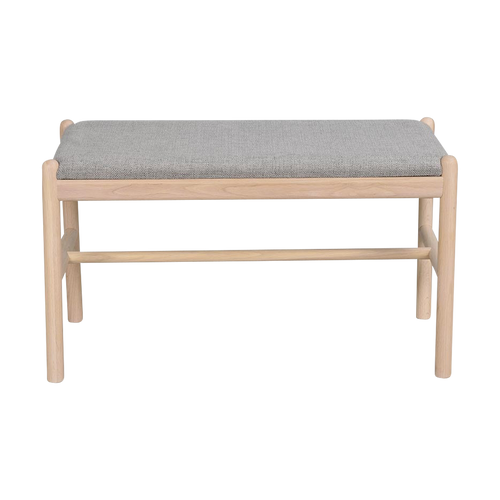 Rowico Home Milford eikenhouten bankje whitewash - met zitkussen - 80 x 46 cm - vtwonen shop