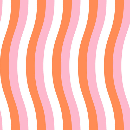 ESTAhome behang golvende strepen oranje en roze - 50 x 900 cm - 131613 - vtwonen shop