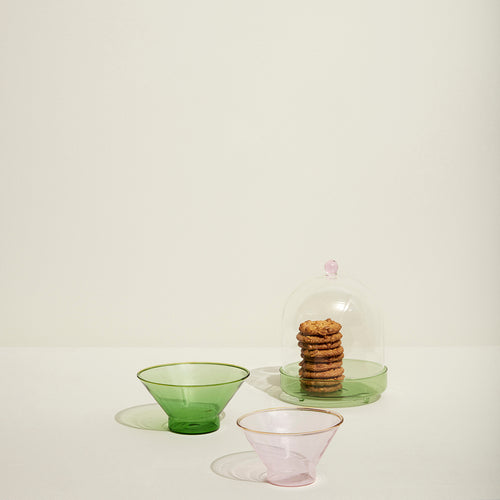 Hübsch koepel Flora - glas - ø16xh22cm