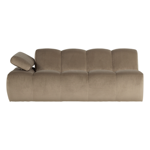 WOOOD 2-zits bank arm links Mojo - Velvet - Khaki - 74x204x97