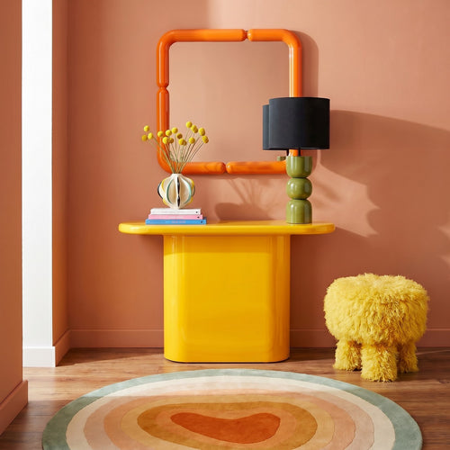 Kare Design Spiegel Eliano 90x90cm oranje