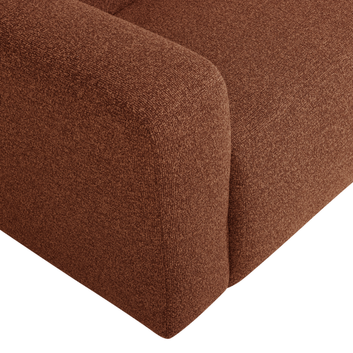 WOOOD 2-zits bank arm links Mojo Base - Bouclé - Roestbruin - 74x185x97