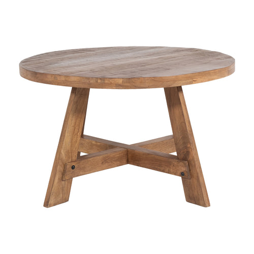 Giga Meubel Eettafel Yvette - Bruin Mangohout - 130x130x76cm - vtwonen shop