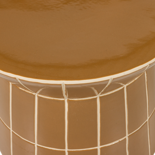 WOOOD decoratieve bijzettafel Plu - Keramiek - Honinggeel - 30x38x38