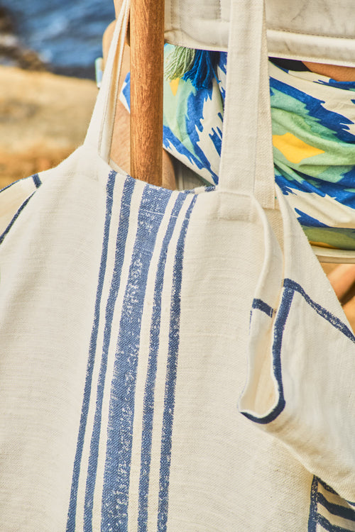 Calma House Blauwe tas Lili - Blauw - 40x25x40