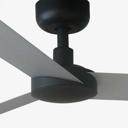 Faro CRUISER Kleine zwarte DC-plafondventilator, 6 snelheden, aluminium blad