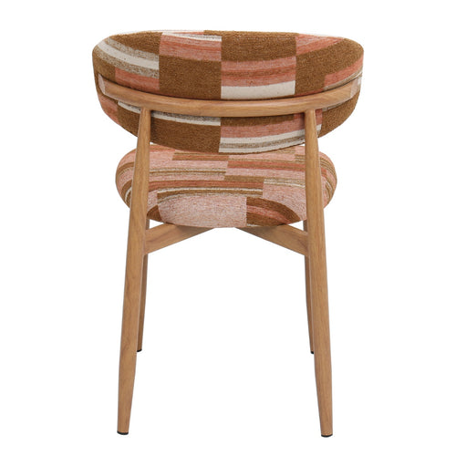 DÉJA Living Eetkamerstoel Skara - Terracotta/Naturel - Set van 2 - vtwonen shop