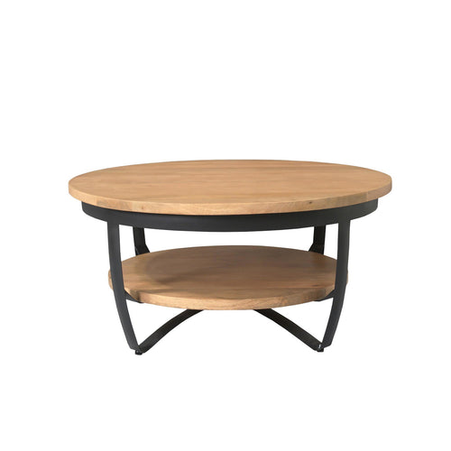 Starfurn Salontafel Paras - Rond Naturel Hout - Ø90x40cm
