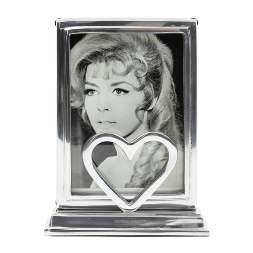 Rivièra Maison RM Heart Photo Frame 13x18 - Aluminium, Glas, MDF - Zilver - vtwonen shop