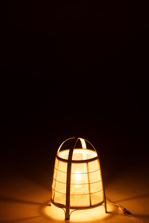 J-Line lamp Rya - katoen/bamboe - wit - small