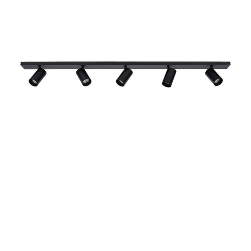 Atmooz plafondlamp Era 5 - zwart - 120 x 7 x H 10 cm - GU10