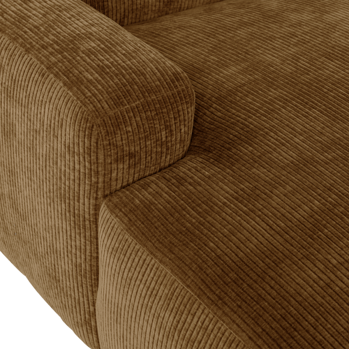 WOOOD chaise longue bank links Mojo Base - Rib - Honinggeel - 74x112x162