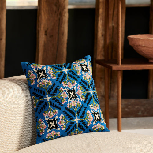 Madura Kussenovertrek Najoua meerkleurig blauw 40x40 cm